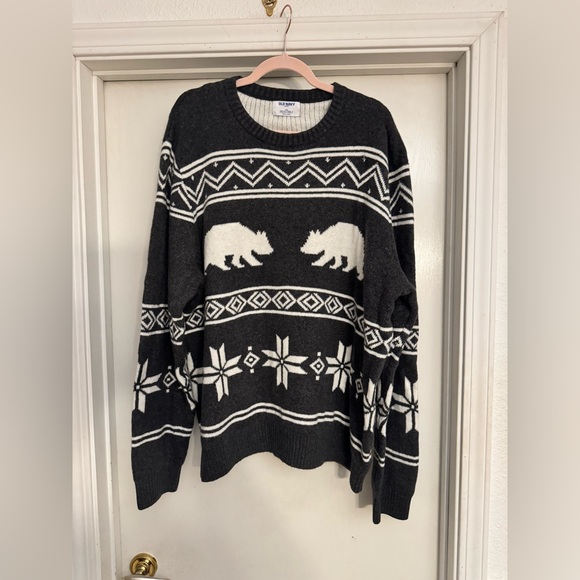 NWOT Old Navy So Soft Bear Fair Isle Crewneck Sweater - Picture 4 of 9
